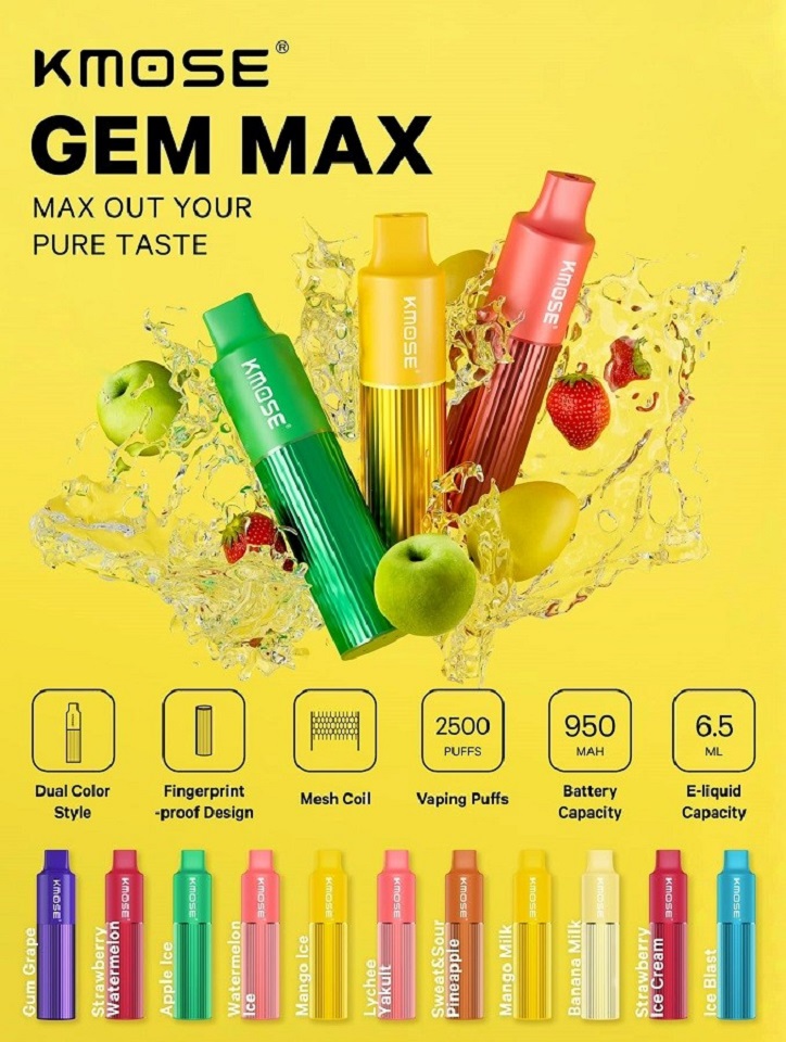 Kmose-Gem-Max-2500-Puffs-11-Flavors