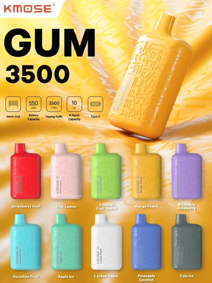 Kmose-Gum-3500-Puffs-10-Flavors